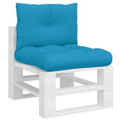 vidaXL Poduszki na sofę z palet, 2 szt., niebieskie, tkanina