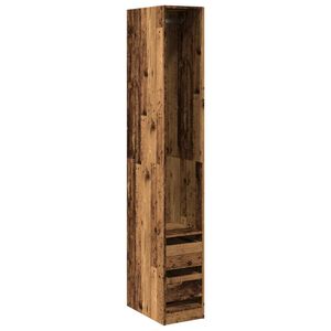 vidaXL Szafa, stare drewno, 30x50x200 cm, materiał drewnopochodny
