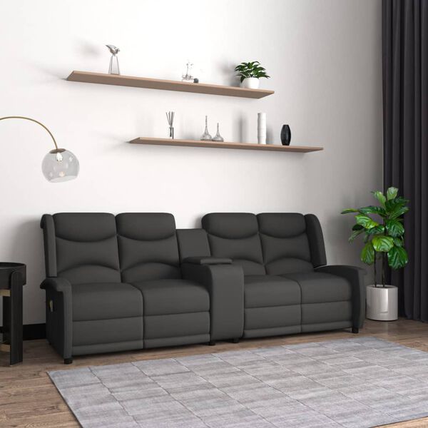 vidaXL Rozkładany fotel masujący z uchwytem, 4-os., ciemnoszary