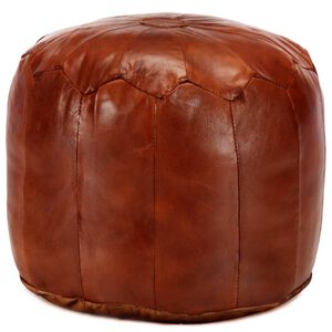 vidaXL Puf, brąz tan, 40x35 cm, prawdziwa kozia sk&oacute;ra