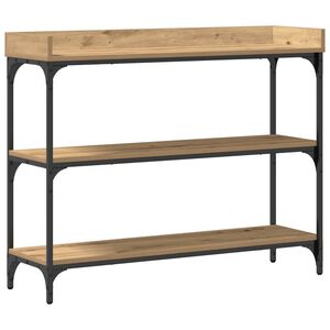 vidaXL St&oacute;ł Konsolowy z p&oacute;łką dąb artisan 100 x 30 x 80 cm