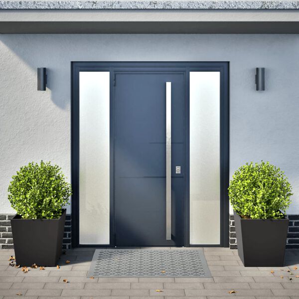 vidaXL Donice ogrodowe, czarne, 2 szt., 50x50x50 cm, stal