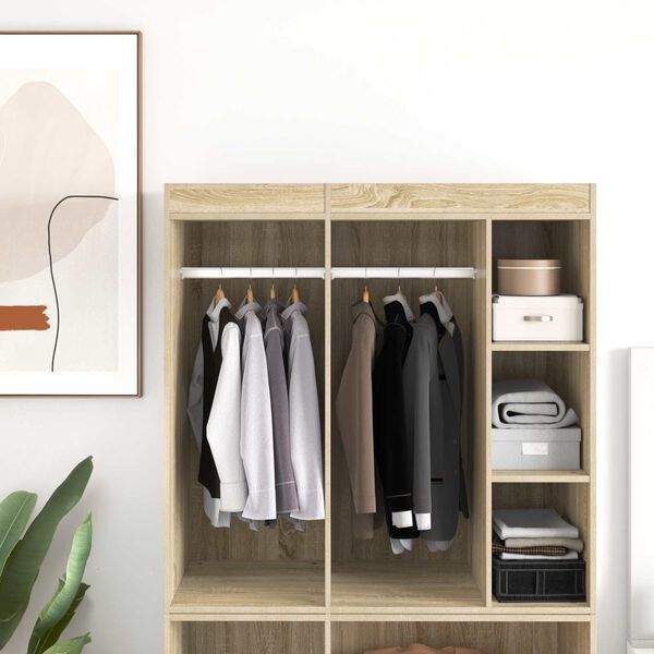 vidaXL Drążek do szafy 12 pcs Srebrny 764 x 15 x 29 mm Stop Aluminium