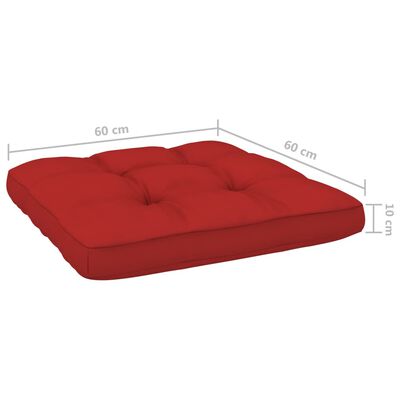 vidaXL Krzesło ogrodowe z czerwonymi poduszkami, impregnowana sosna
