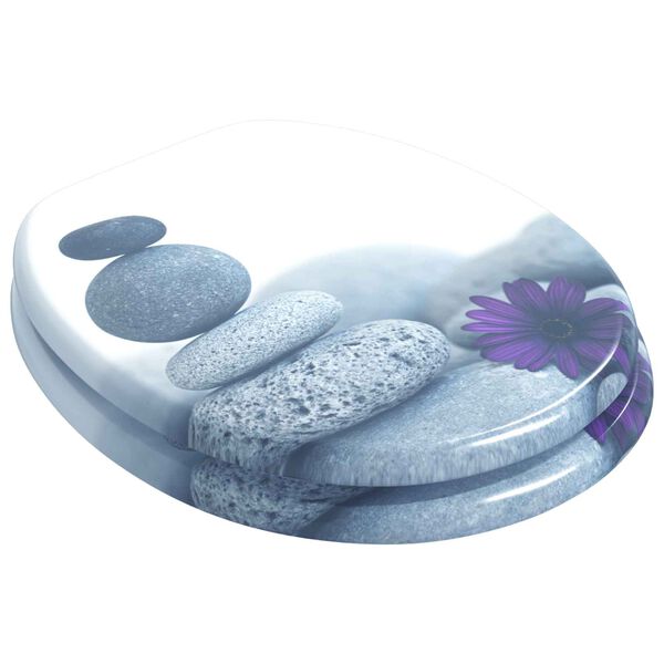 vidaXL Deska toaletowa Szary 44 x 38 cm Płyta MDF