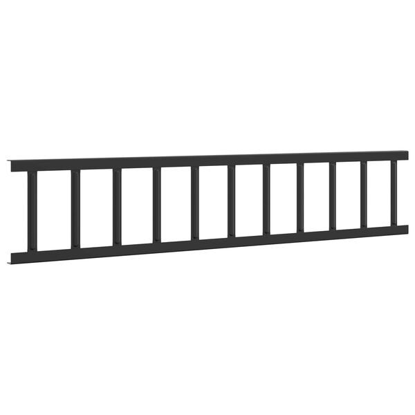 vidaXL Str&oacute;ż śniegu na dachu Czarny 600 x 2,5 x 20 cm Stal