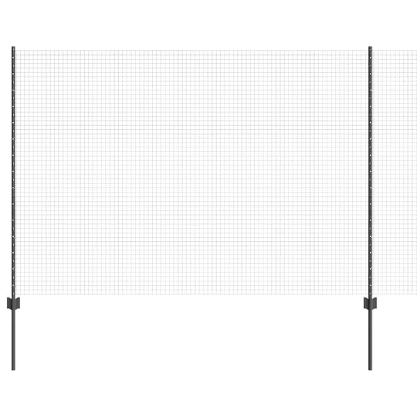 vidaXL Płot i Słup Szary 1,6 x 10 m Stal