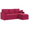 vidaXL Sofa Czerwone wino