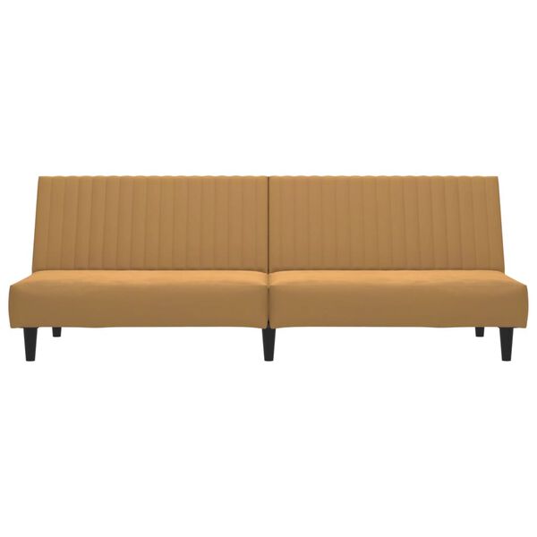 vidaXL 2-osobowa kanapa, brązowa, tapicerowana aksamitem