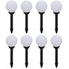 vidaXL Lampy do oświetlenia ścieżki, 8 szt, LED, 15 cm, ze szpikulcami