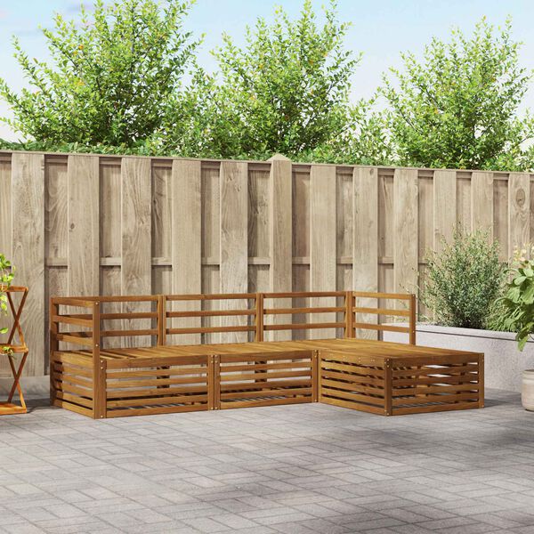 vidaXL Zestaw sof na zewnątrz 4 pcs Naturalny Lite Drewno Akacji