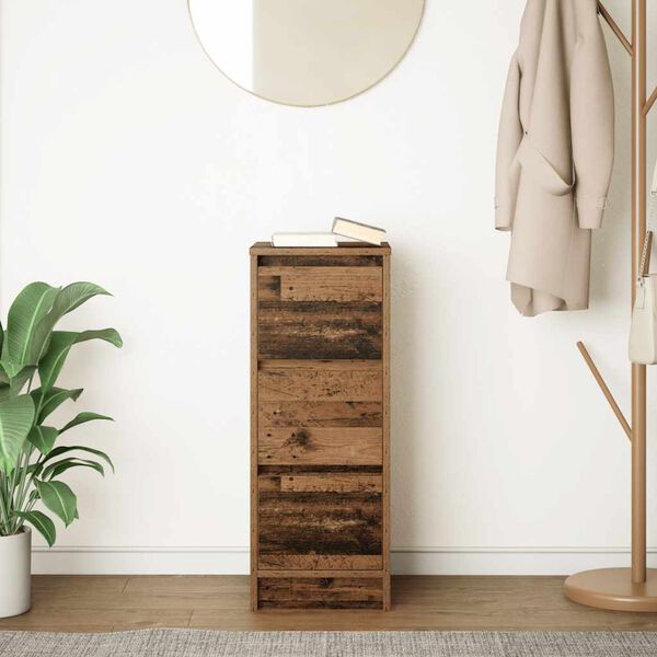 vidaXL Komoda Stare drewno 29,5x34x76 cm Drewno klejone