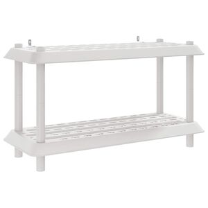 vidaXL Jednostka regałowa 2 poziom&oacute;w 100 x 40 x 55,5 cm PP Biały