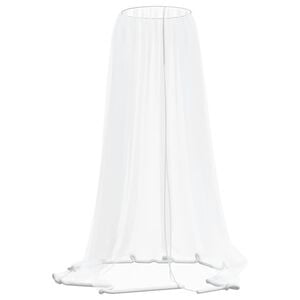 vidaXL Moskitiera pod parasol, biała, &Phi;330x250 cm