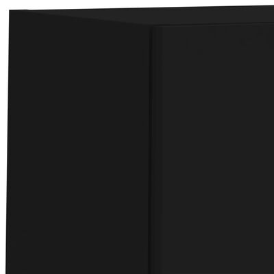 vidaXL Szafka pod telewizor, z LED, czarna, 30,5x30x60 cm
