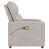 vidaXL Elektryczny fotel masujący, jasnoszary, obity mikrofibrą