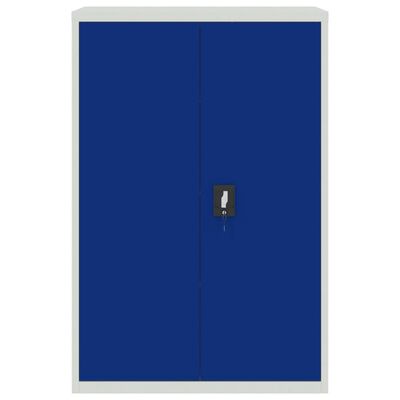 vidaXL Szafa biurowa, metalowa, 90 x 40 x 140 cm, szaro-niebieska