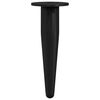 vidaXL N&oacute;żki meblowe 2 pcs Czarny &Oslash; 40 x 98 mm Żelazo