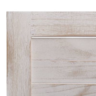 vidaXL Parawan 5-panelowy, biały, 175 x 165 cm, drewniany
