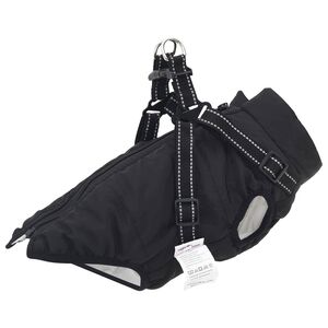 vidaXL Kurtka dla Psa Czarny L24 Runo i poliester