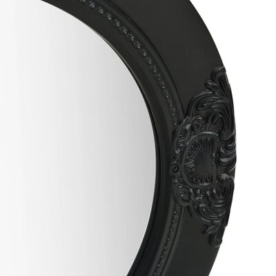 vidaXL Lustro ścienne w stylu barokowym, 50 cm, czarne