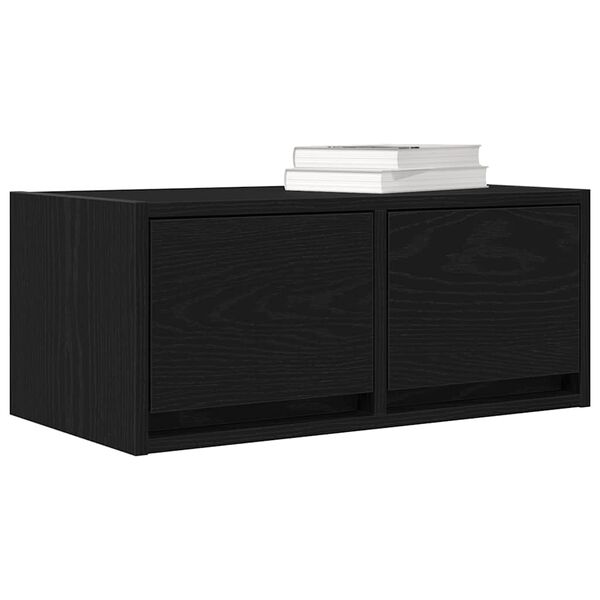 vidaXL Szafka RTV Czarny Dąb 60x31x25,5 cm Drewno klejone