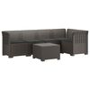 vidaXL 5-osobowa sofa ogrodowa z poduszkami w stylu rattanowym PP