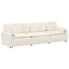 vidaXL Sofa modułowa z poduszkami, kremowa