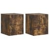 vidaXL Wisząca Szafka Nocna 2 pcs Dąb wędzony 33 x 34,5 x 40 cm