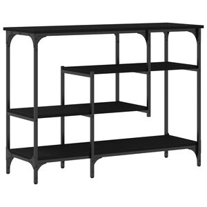 vidaXL St&oacute;ł Konsolowy z p&oacute;łką Czarny dąb 100 x 35 x 75 cm