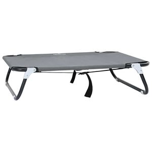 vidaXL Legowisko dla psa 70 x 46 x 18 cm Stal jasnoszary