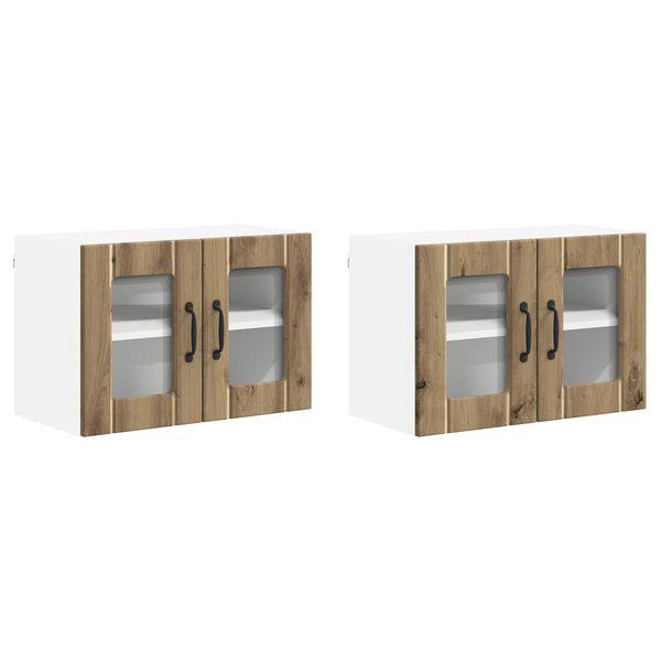 vidaXL Szafka kuchenna 2 pcs Dąb rzemieślniczy 60 x 31 x 40 cm
