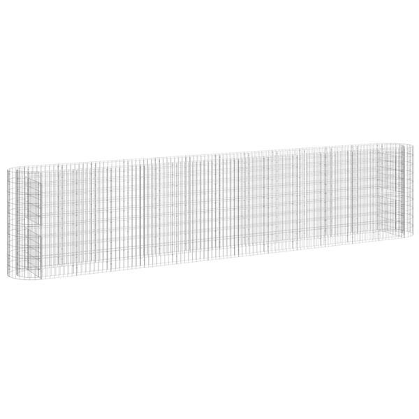 vidaXL Podwyższona donica gabionowa galwanizowane żelazo 470x50x100 cm