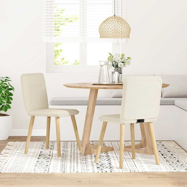 vidaXL Krzesła stołowe, 2 szt., lniane