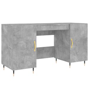 vidaXL Biurko, szarość betonu, 140x50x75 cm, materiał drewnopochodny