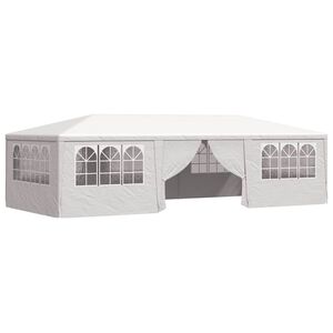 vidaXL Namiot imprezowy ze ściankami, 4x9 m, biały, 90 g/m&sup2;