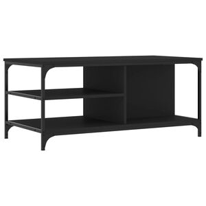 vidaXL Stolik kawowy, czarny 100x50x45 cm, materiał drewnopochodny