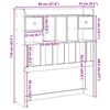 vidaXL Zagł&oacute;wek ze schowkiem 90 cm, lite drewno sosnowe