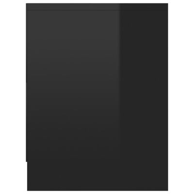 vidaXL Szafka nocna, wysoki połysk, czarna, 40x30x40 cm