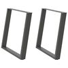 vidaXL Nogi do stołu jadalnego w kształcie litery U 2 szt. Antracyt 70x(72-73) cm Stal