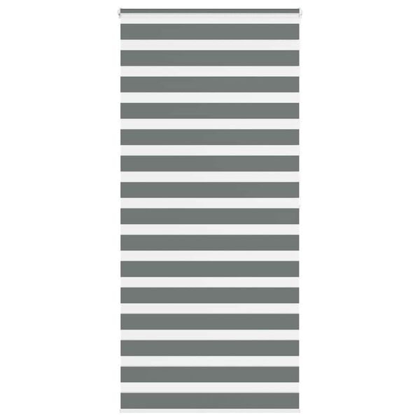 vidaXL Roleta zebra, ciemnoszara, szerokość tkaniny 105,9cm, poliester