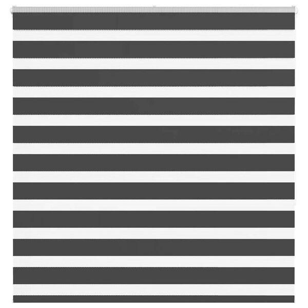vidaXL Roleta zebra, czarna, szerokość tkaniny 45,9 cm, poliester