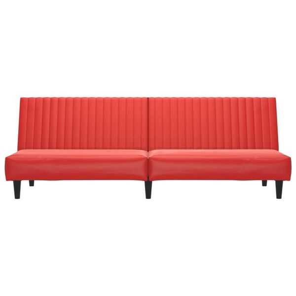 vidaXL 2-osobowa sofa, czerwona, sztuczna sk&oacute;ra