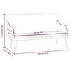 vidaXL Ławka, czarna, 110x76x80 cm, tapicerowana sztuczną skórą