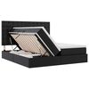 vidaXL Ł&oacute;żko z miejscem na przechowywanie i LED Czarny 200 x 200 cm