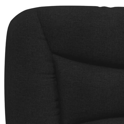 vidaXL Rama łóżka z zagłówkiem, czarna, 200x200 cm, obita tkaniną