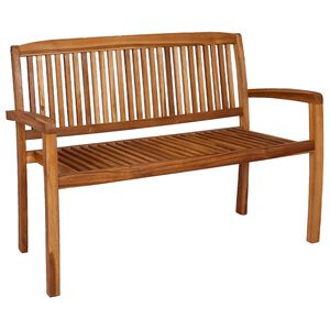 vidaXL 2-osobowa ławka ogrodowa, 120 cm, lite drewno tekowe