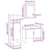 vidaXL Zestaw mebli łazienkowych 3 pcs Brązowy Materiał drewnopochodny