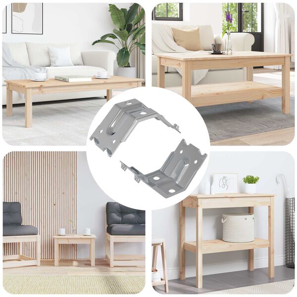 vidaXL Uchwyt 2 pcs Powlekana cynkiem 106 x 55 x 1,5mm Stal