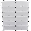 vidaXL Biały organizer na buty z 12 p&oacute;łkami 92 x 37 x 105 cm